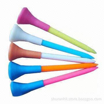 Plastic Golf Tee with Rubber Top